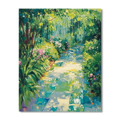 Claude Monet Inspired Spring Rain Garden Fresh Greens - DIY Painting By Numbers Kit
