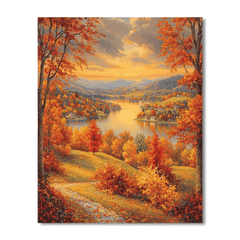 Kinkade Inspired Rustic Autumn - DIY Painting By Numbers Kit