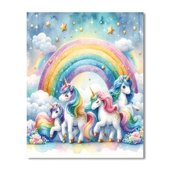Sparkly Unicorn Dreams - DIY Painting By Numbers Kit