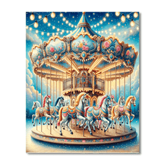 Charming Vintage Carousel - DIY Painting By Numbers Kit
