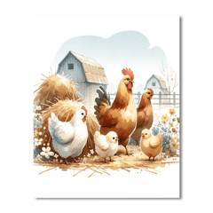 Chirpy Chickens Carnival - DIY Painting By Numbers Kit