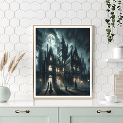 Eerie Horror House Reflection - DIY Painting By Numbers Kit