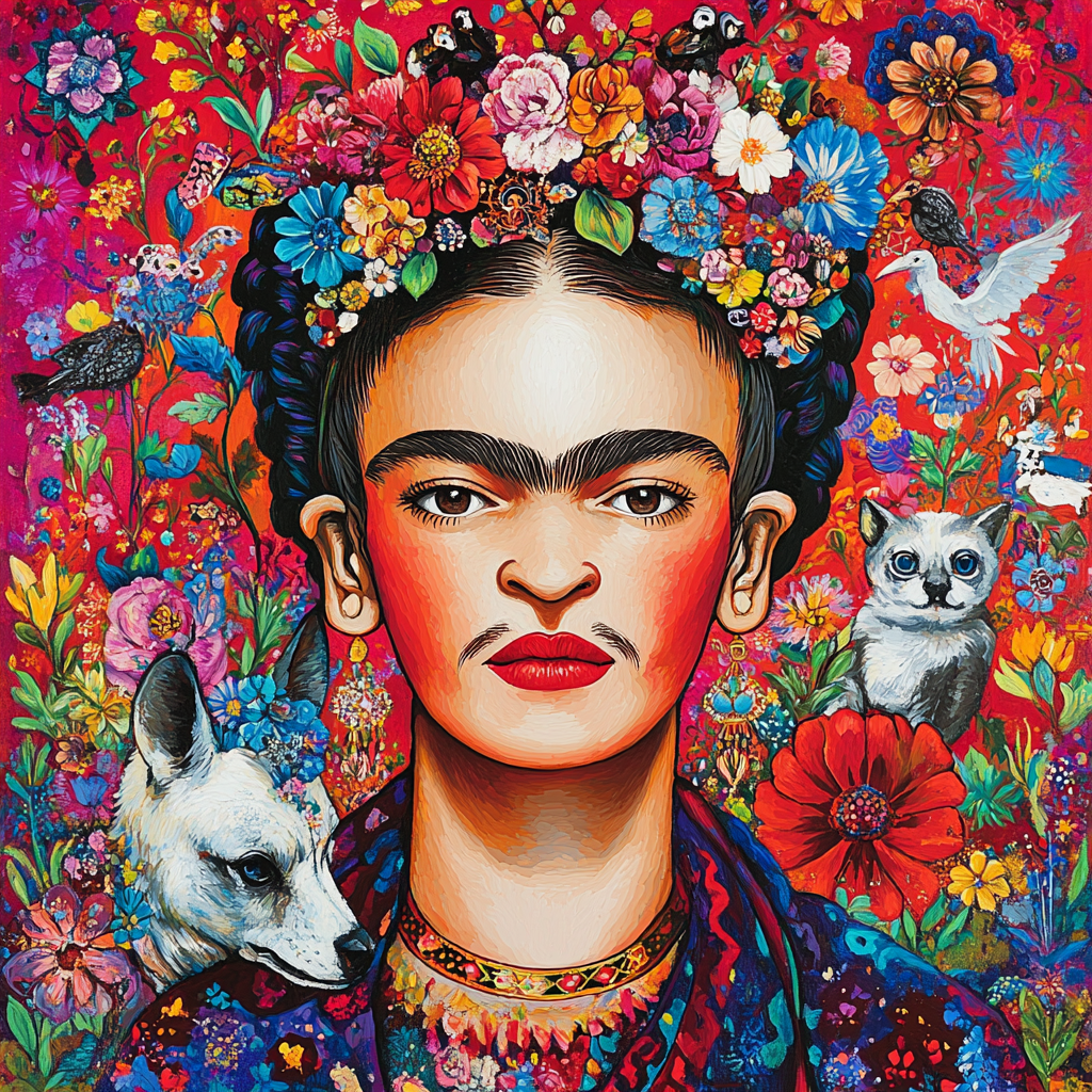 Frida Kahlo Inspired Emotional Self-Portrait - DIY Painting By Numbers Kit
