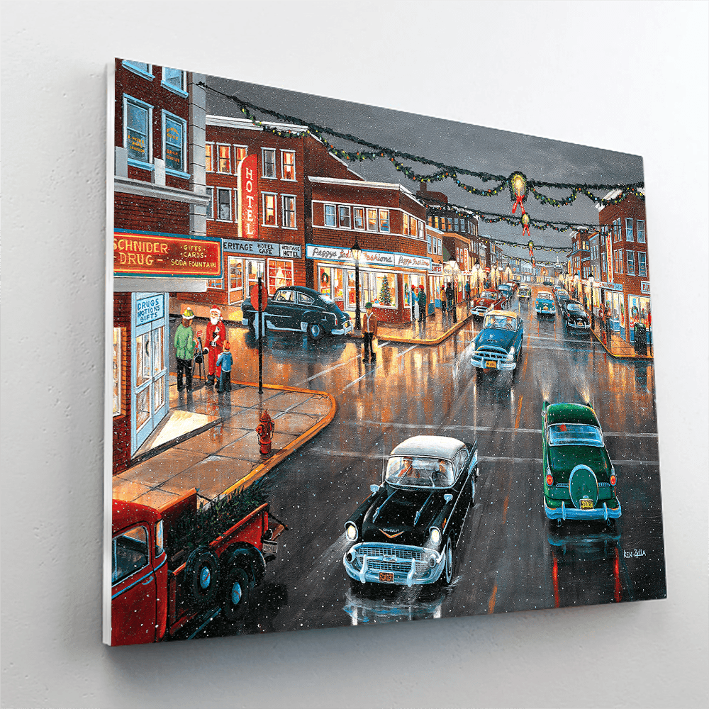 Main street in the season Paint By Number Painting Set