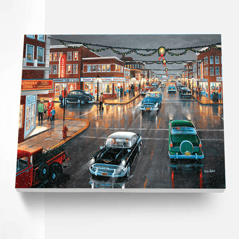 Main street in the season Paint By Number Painting Set