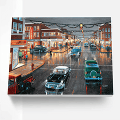 Main street in the season Paint By Number Painting Set