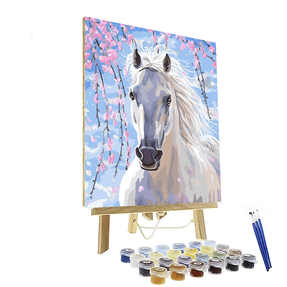 White Horse Paint By Numbers Painting Kit