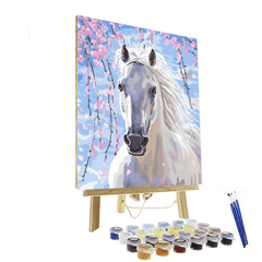 White Horse Paint By Numbers Painting Kit