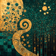 Gustav Klimt Inspired Golden Harmony - DIY Painting By Numbers Kit
