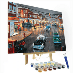 Main street in the season Paint By Number Painting Set