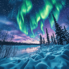 Northern Lights - Lapland - DIY Painting By Numbers Kit