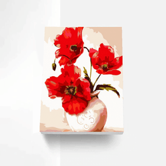 Red Flower Paint By Numbers Painting Kit