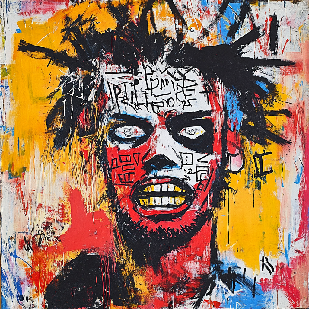 Jean-Michel Basquiat Inspired Street Art Portrait - DIY Painting By Numbers Kit