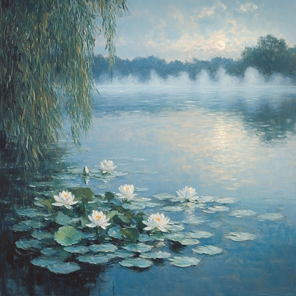 Monet Inspired Misty Lake - DIY Painting By Numbers Kit