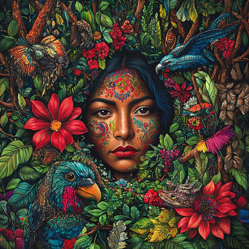 Frida Kahlo Inspired Mythical Forest - DIY Painting By Numbers Kit