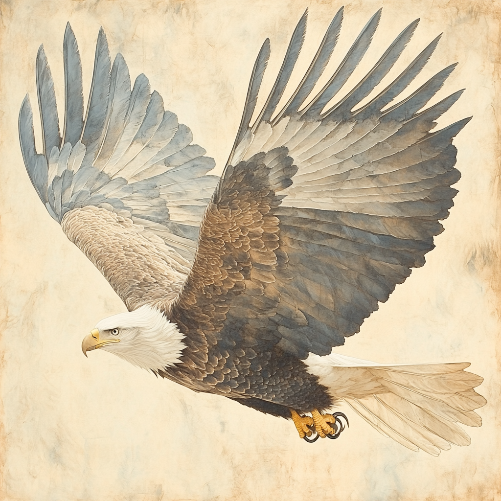 Michelangelo Inspired Eagle Thermals - DIY Painting By Numbers Kit