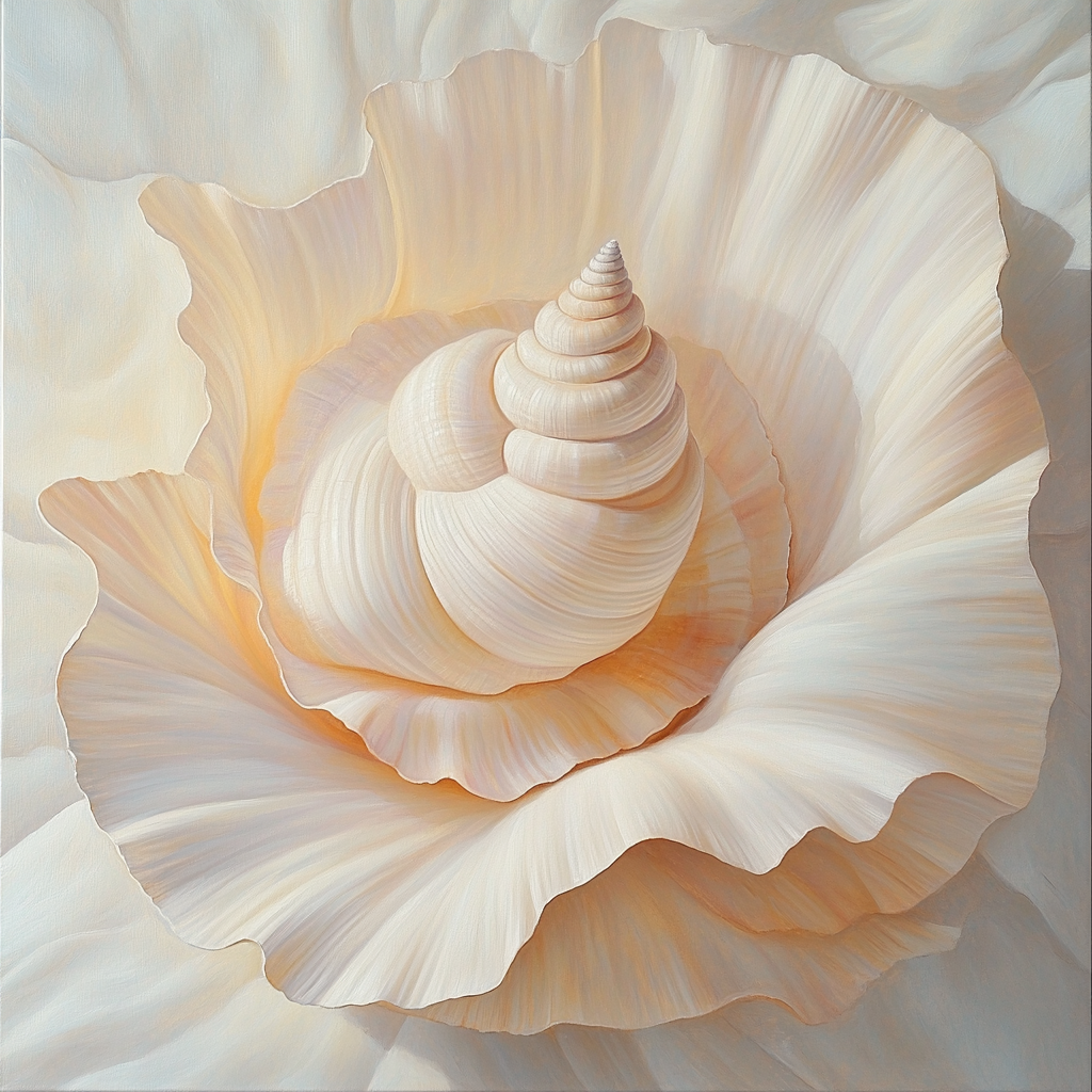 OKeeffe Inspired Coastal Shell - DIY Painting By Numbers Kit
