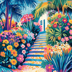 Henri Matisse Inspired Abstract Garden Party - DIY Painting By Numbers Kit