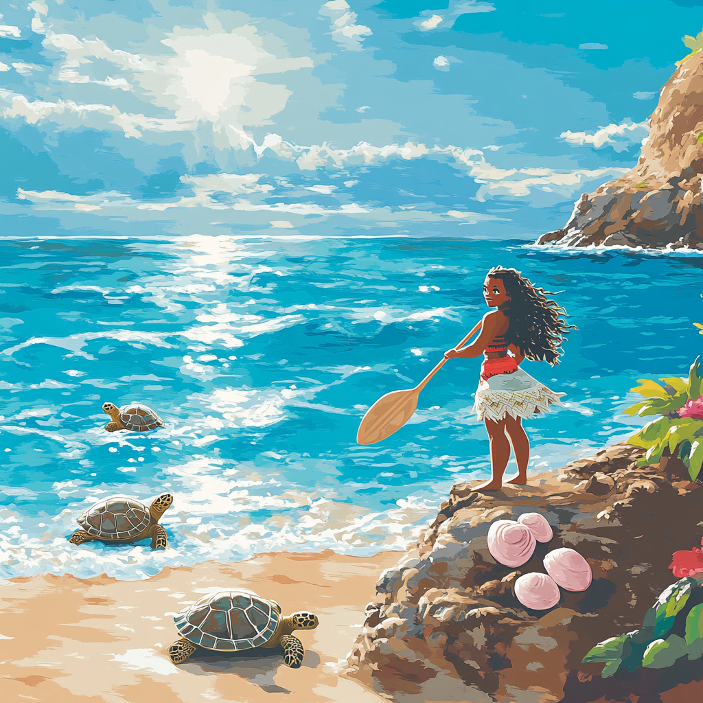 Moana Coastal Quest - DIY Painting By Numbers Kit