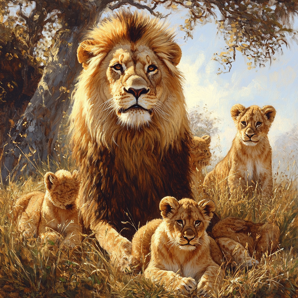 Edwin Landseer Inspired Majestic Lions - DIY Painting By Numbers Kit