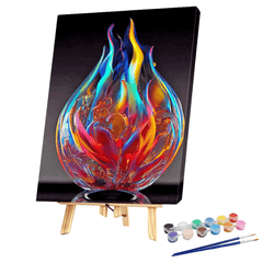 Glass Fire Sculpture Design Paint By Numbers Kit