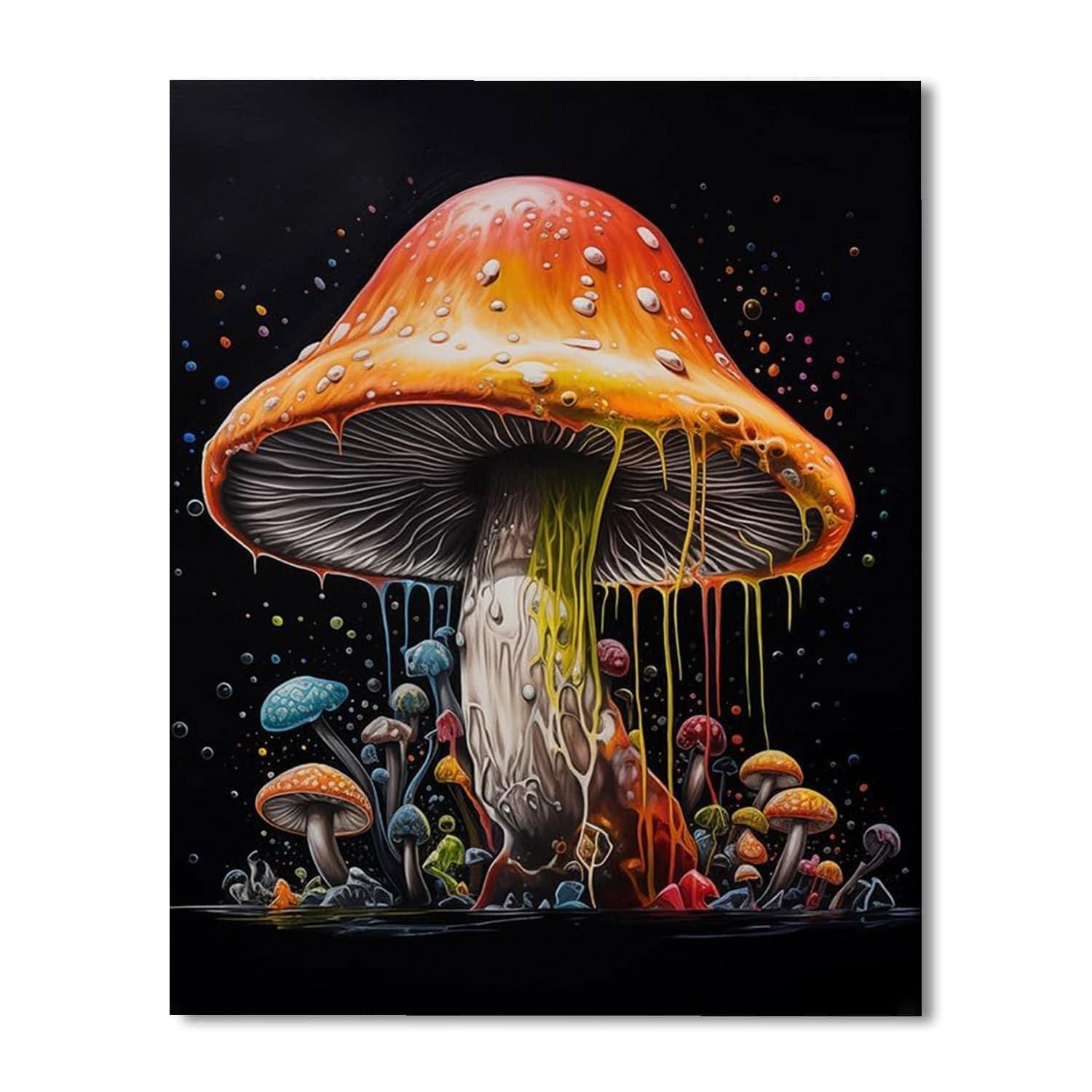 Vibrant Mushroom Splendor Paint By Numbers Kit