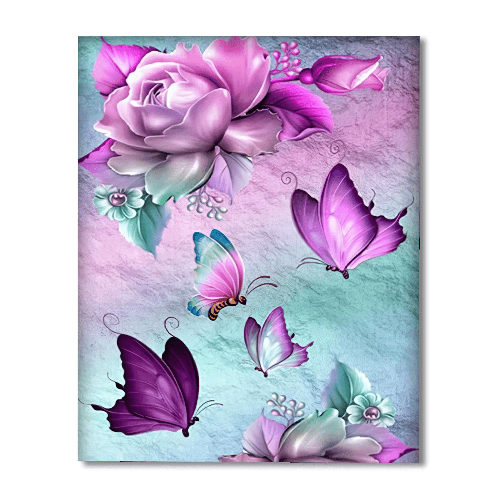 Butterfly Garden Paint By Number Canvas Kit