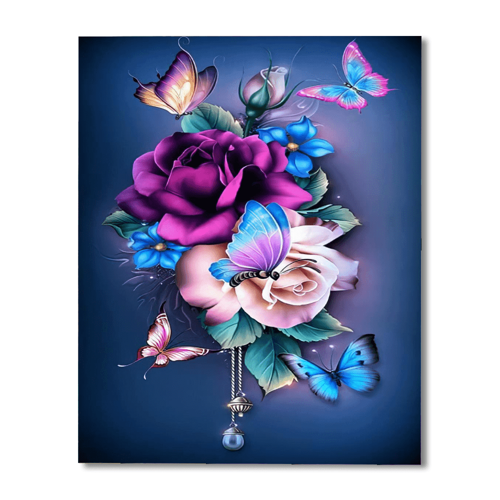 Butterfly Garden Paint By Number Canvas Kit