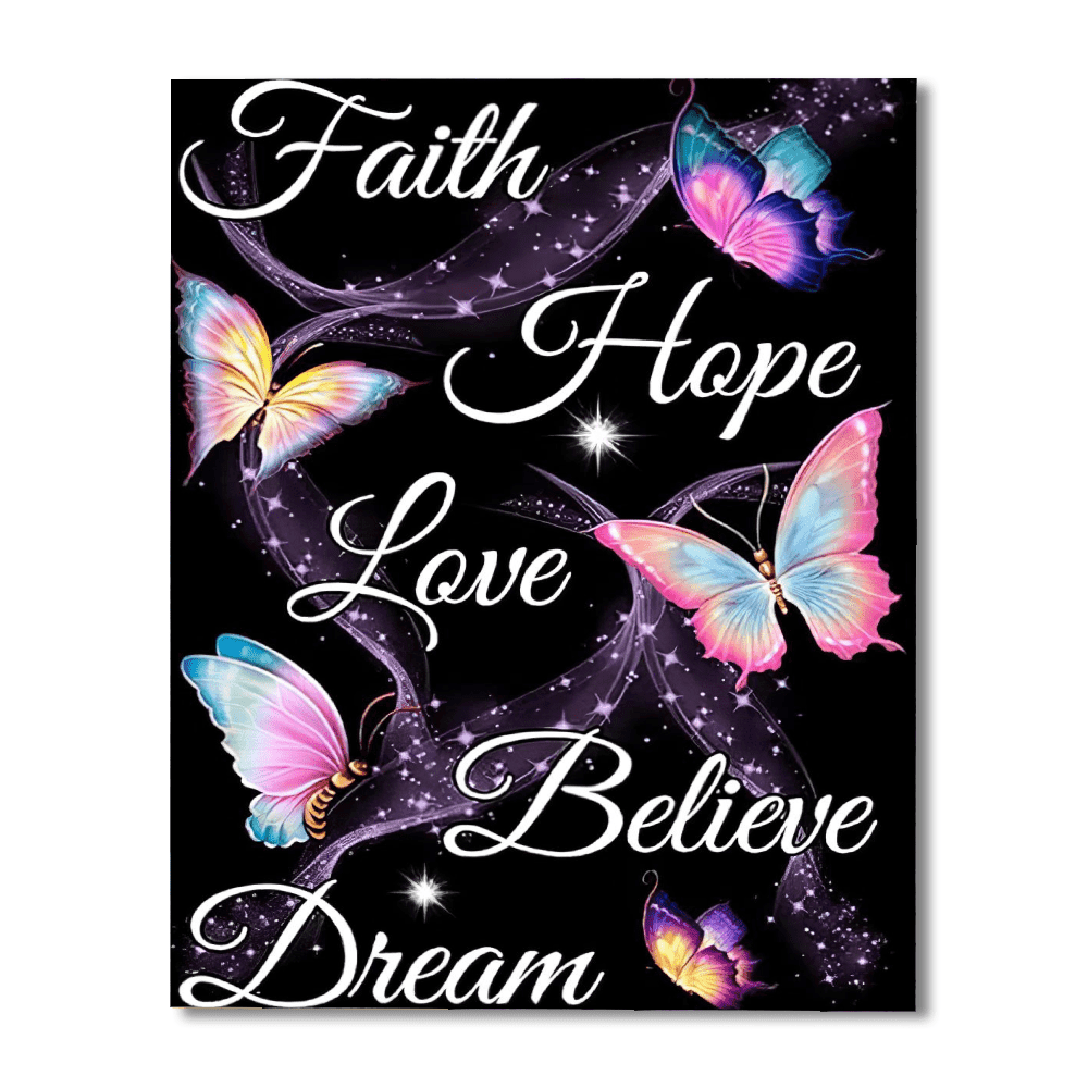 Butterfly Garden Paint By Number Canvas Kit