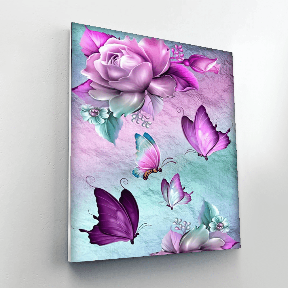 Butterfly Garden Paint By Number Canvas Kit