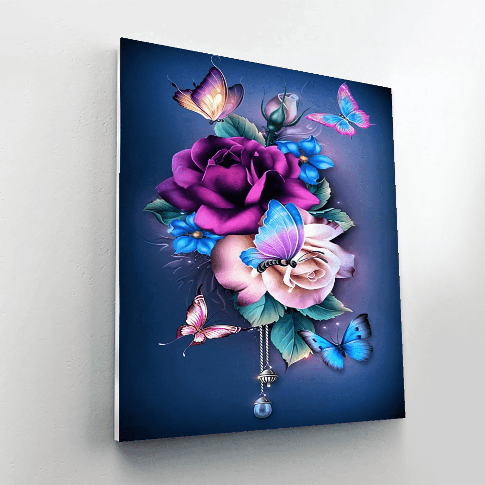 Butterfly Garden Paint By Number Canvas Kit