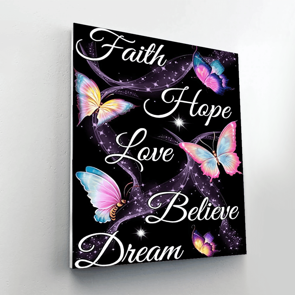 Butterfly Garden Paint By Number Canvas Kit