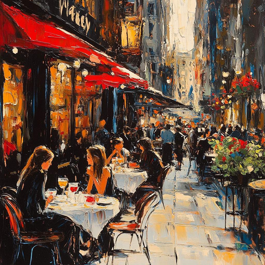 Manet Inspired Evening Café - DIY Painting By Numbers Kit