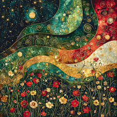 Gustav Klimt Inspired The Infinite Bloom - DIY Painting By Numbers Kit
