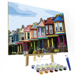 Guilford Avenue Baltimore Maryland Paint By Number Painting Set