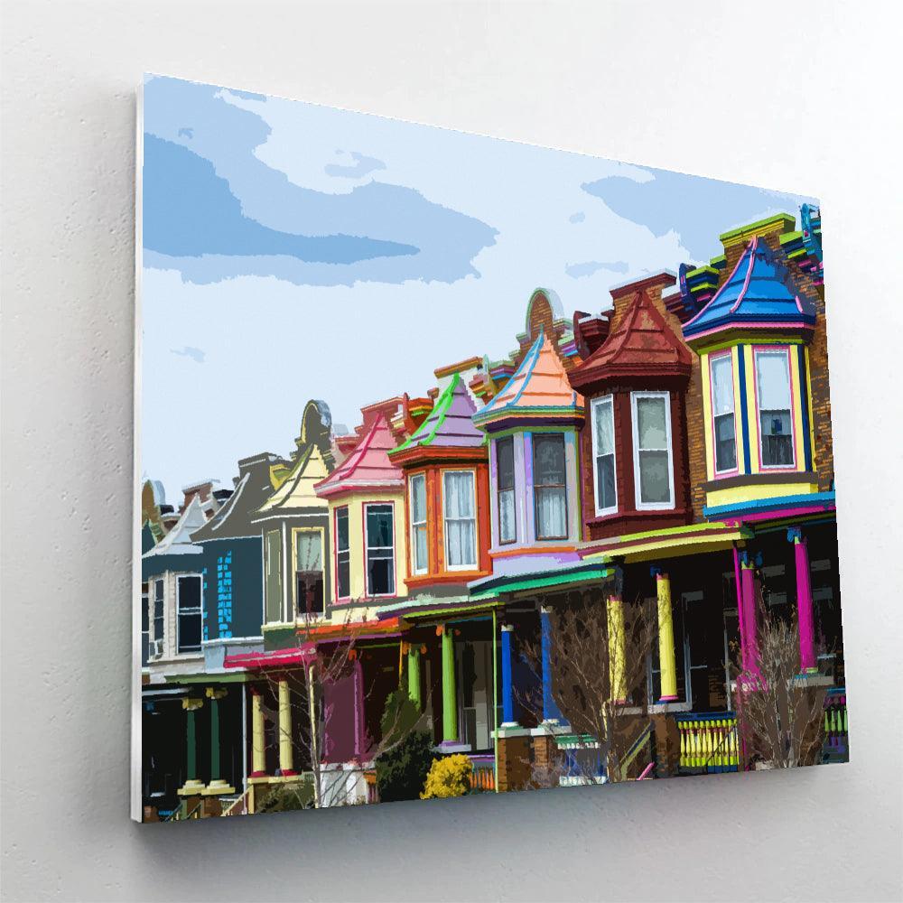 Guilford Avenue Baltimore Maryland Paint By Number Painting Set