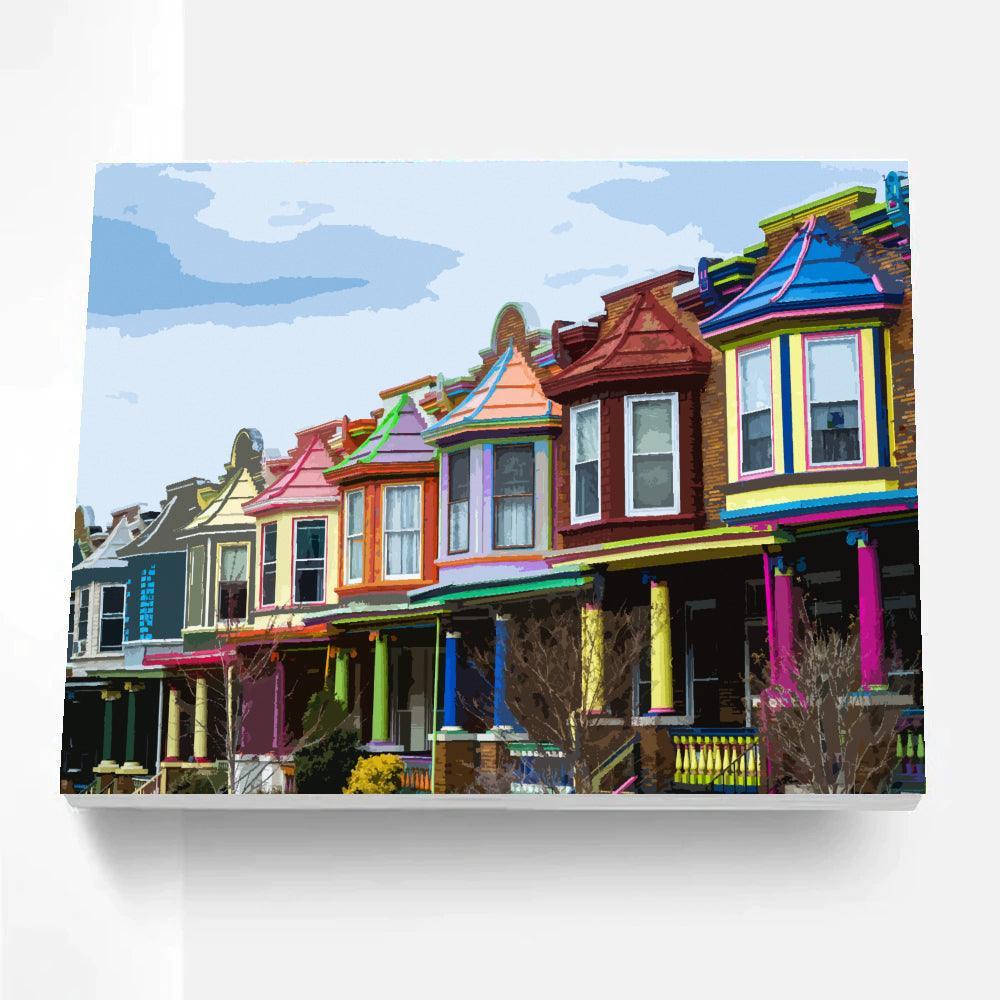 Guilford Avenue Baltimore Maryland Paint By Number Painting Set
