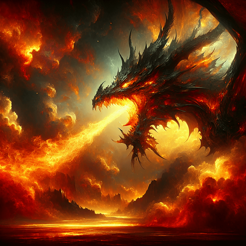 Dragon's Fiery Majesty - DIY Painting By Numbers Kit