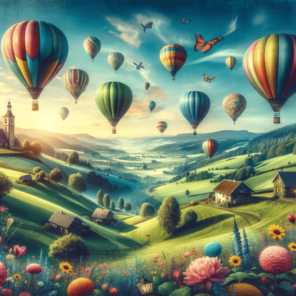 Vintage Hot Air Balloons - DIY Painting By Numbers Kit