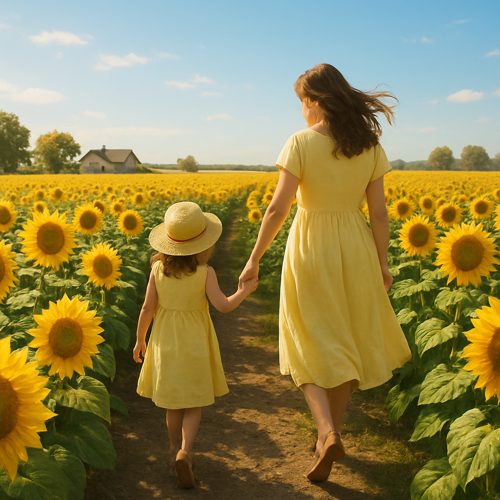 Field of Sunflowers Hold Hands - DIY Painting By Numbers Kit