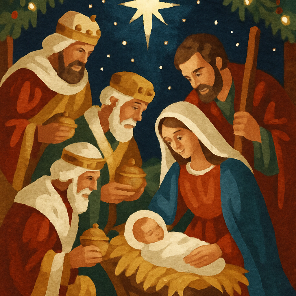 Moonlit Manger - DIY Painting By Numbers Kit