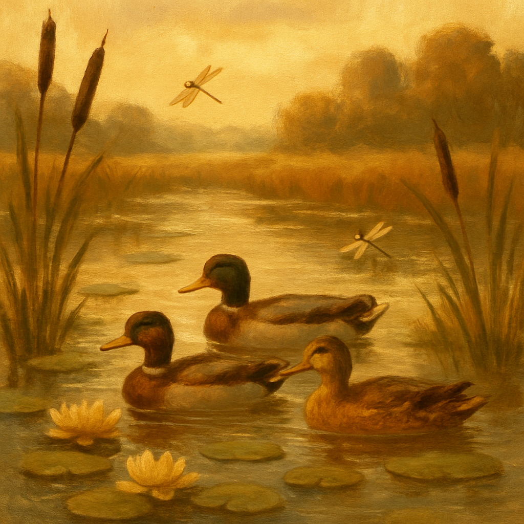 Pond Duckside Afternoon - DIY Painting By Numbers Kit