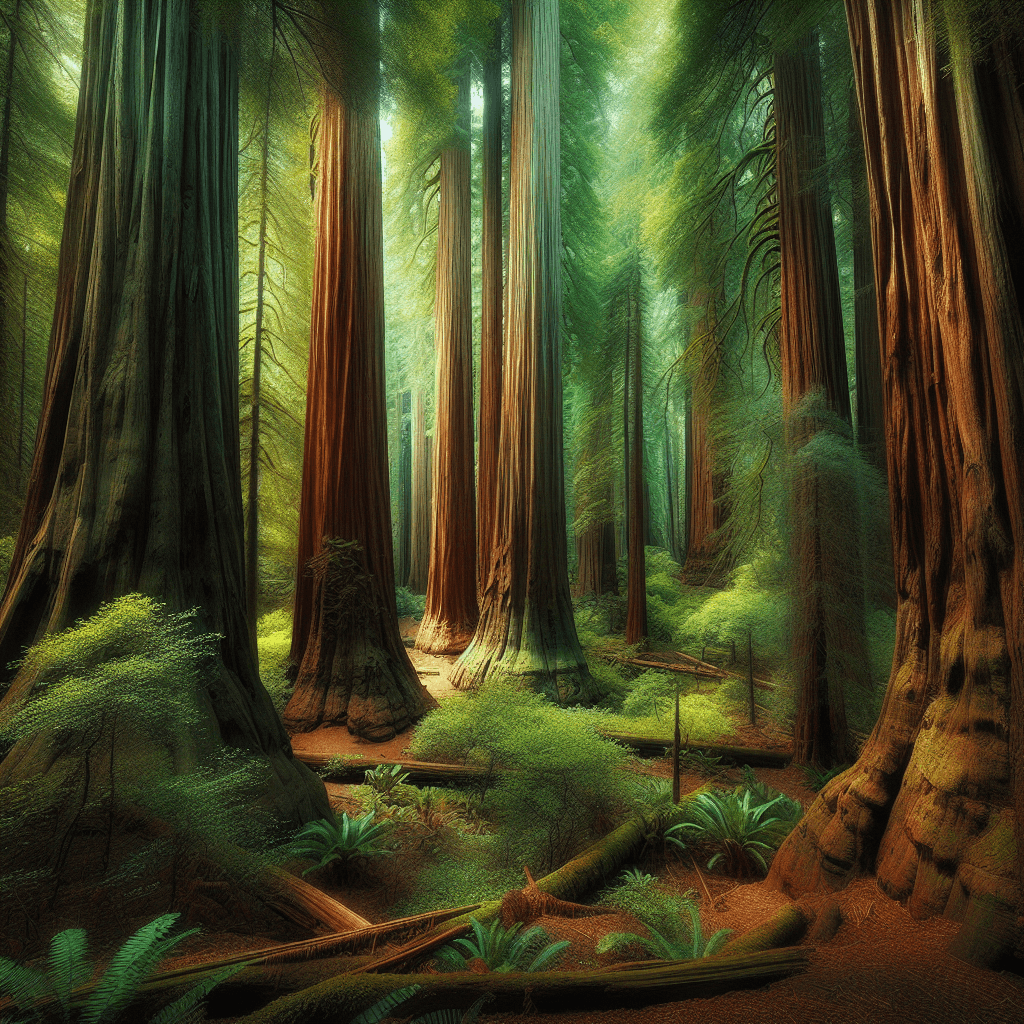 Forest of Giant Redwoods - DIY Painting By Numbers Kit