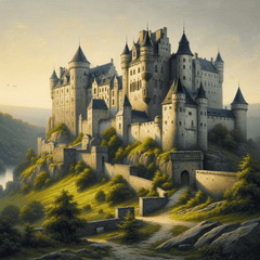 Historic Medieval Castle - DIY Painting By Numbers Kit