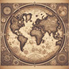 World Explorer's Map - DIY Painting By Numbers Kit