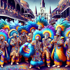 Mardi Gras Indians Super Sunday - USA - DIY Painting By Numbers Kit
