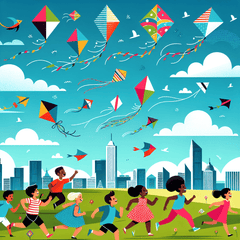 Kite Flying Fun - DIY Painting By Numbers Kit