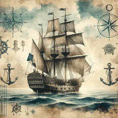Vintage Nautical Odyssey - DIY Painting By Numbers Kit