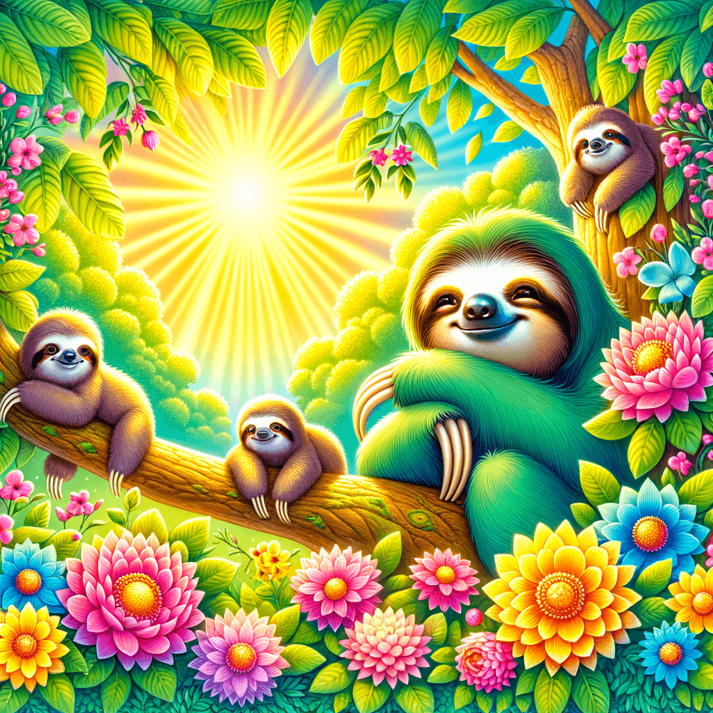 Sweet Dreaming Sloths - DIY Painting By Numbers Kit