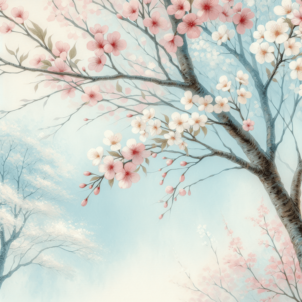 Cherry Blossom Harmony - DIY Painting By Numbers Kit